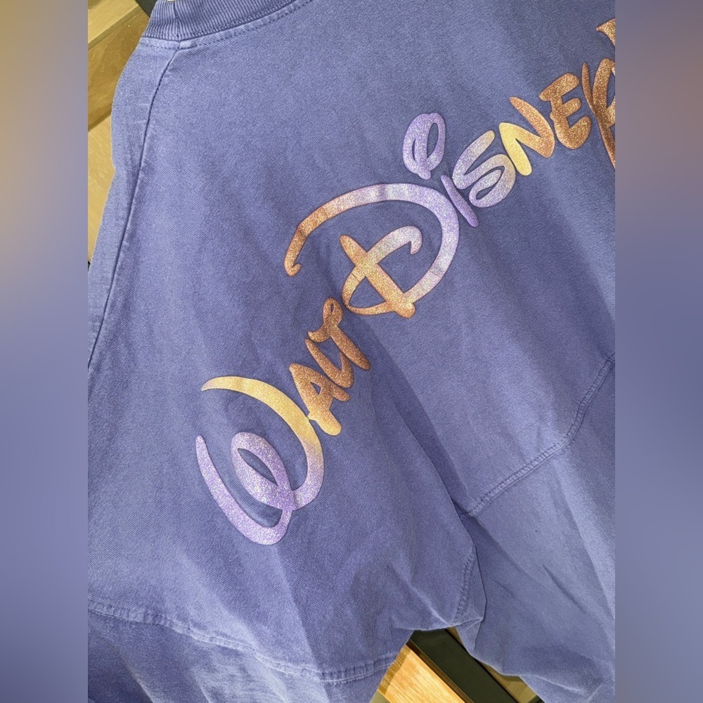 Walt Disney World 50th Anniversary Spirit Jersey tee pullover LongSleeve glitter - Picture 2 of 13